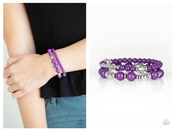 Colorful Collisions - Purple Bracelet