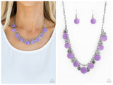 Flower Powered - Purple Necklace