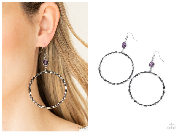 Work That Circuit - Purple Earring