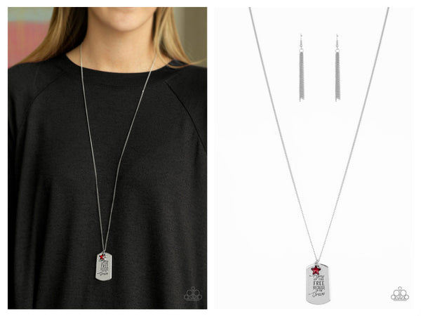 Home Of The Free - Red Necklace