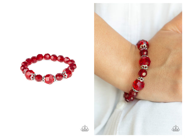 Crystal Collision - Red Bracelet