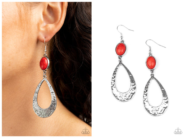 Badlands Baby - Red Earring