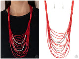 Nice CORD-ination - Red Necklace