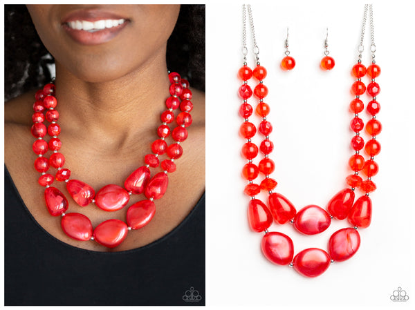 Beach Glam - Red Necklace