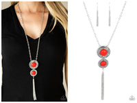 Abstract Artistry - Red Necklace