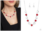 Contemporary Cupid - Red Necklace