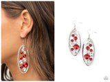 Rock Candy Bubbly - Red Earring