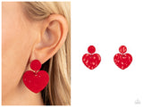Just a Little Crush - Red Post Earring