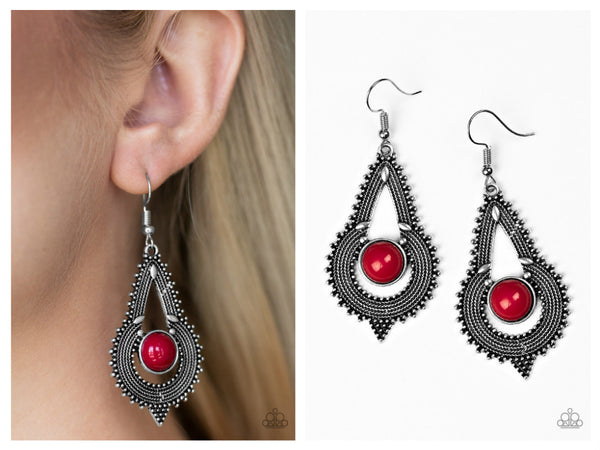 Zoomin Zumba - Red Earring