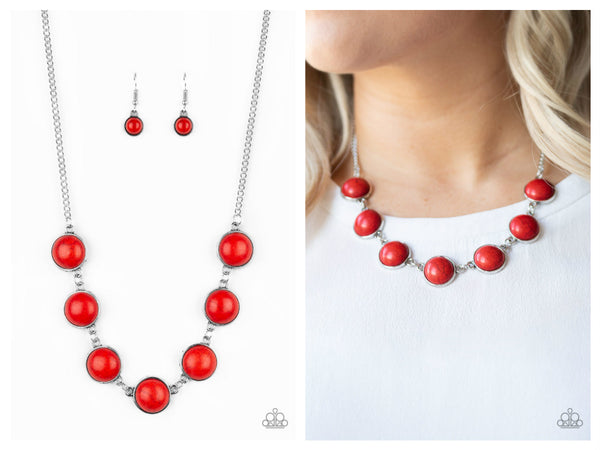 Adobe Attitude - Red Necklace