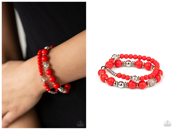 Colorful Collisions - Red Bracelet