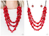 Barbados Bopper - Red Necklace