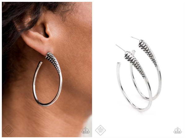 Fully Loaded - Silver Hoop Earring