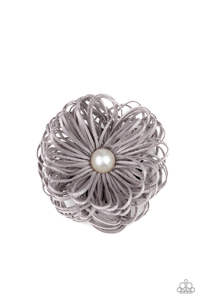 Boisterous Buttercups - Silver Hair Clip