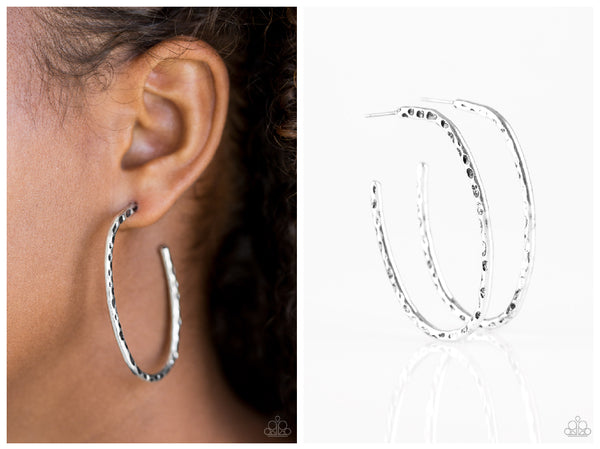 Rural Rambler - Silver Hoop Earring