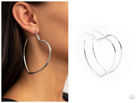 Heartbreaker Hustle - Silver Hoop Earring