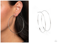 Very Curvaceous - Silver Hoop Earring