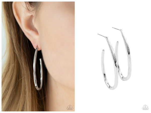 Totally Hooked - Silver Hoop Earring