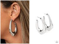 Find Your Anchor - Silver Hoop Earring