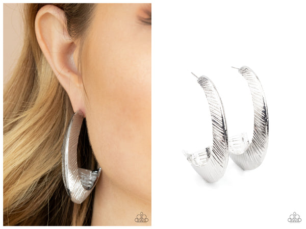 I Double FLARE You - Silver Hoop Earring