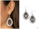 Encased Elegance - Silver Earring