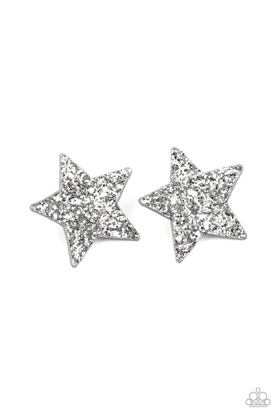 Star-Spangled Superstar - Silver Hair Clip