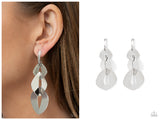 Enveloped in Edge - Silver Post Earring