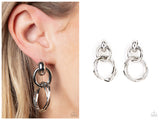 Dynamically Linked - Silver Post Earring