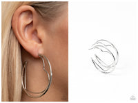 Love Goes Around - Silver Hoop Earring