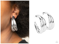 Colossal Curves - Silver Hoop Earring