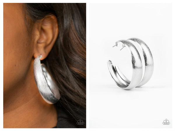 HOOPS! I Did It Again - Silver Hoop Earring