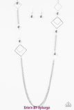 A Fashionable Frame Of Mind - Silver Necklace