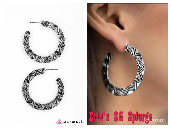 Soaking Up The Rays - Silver Hoop Earring