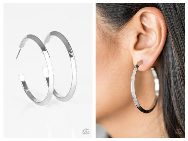 Some Like It HAUTE - Silver Hoop Earring