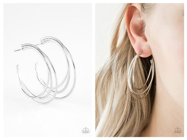 Jumpin Through Hoops - Silver Hoop Earring