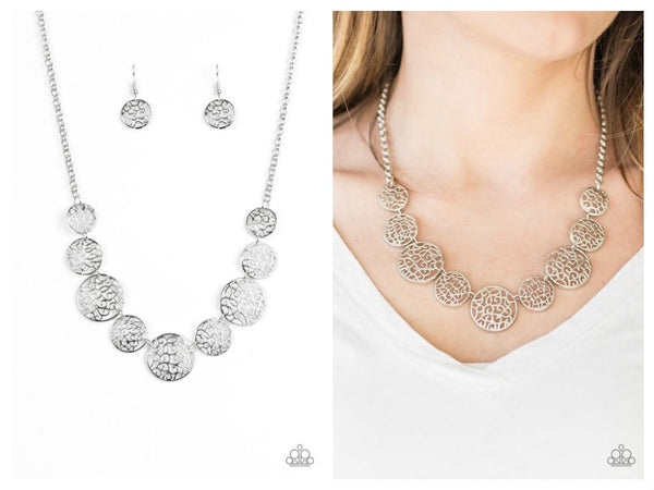 All The Time In The WHIRL - Silver Necklace