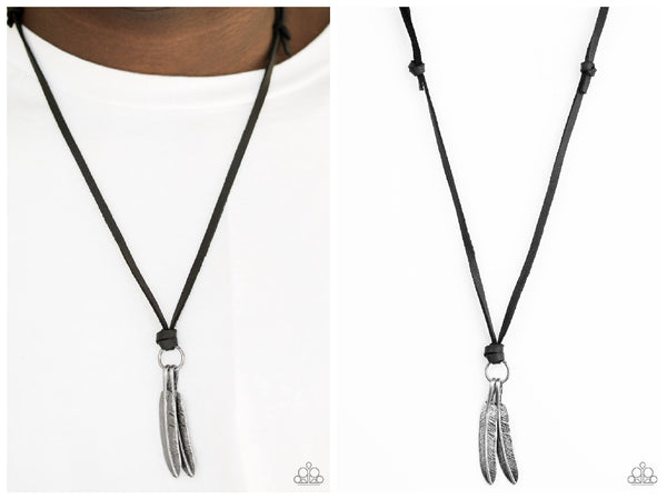 Eagerly Eagle - Black Necklace