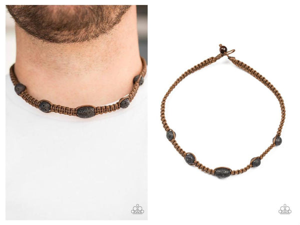 Lone Rock - Brown Necklace