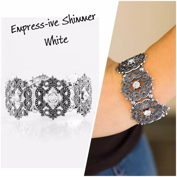 EMPRESS-ive Shimmer - White Bracelet