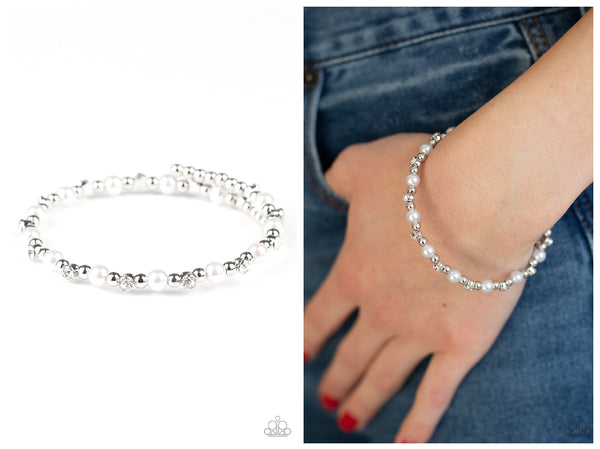 Decadently Dainty - White Bracelet