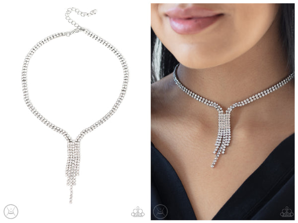 Double The Diva - White Choker