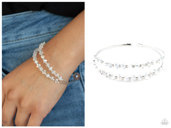 Prismatic Posh - White Bracelet