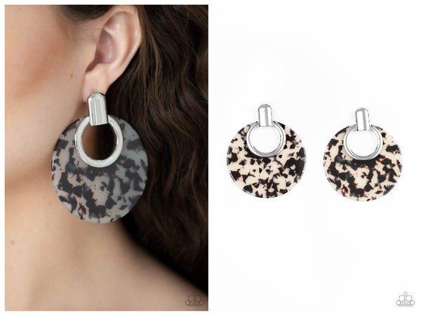 Metro Zoo - White Post Earring