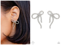 Deluxe Duet - White Post Earring