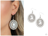 Dolled Up Dazzle - White Earring