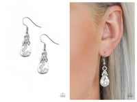 5th Avenue Fireworks - White Earring