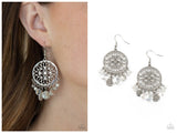Garden Dreamcatcher - White Earring