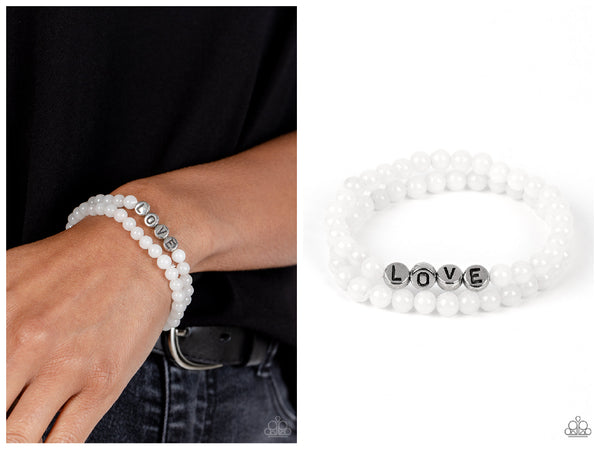 Devoted Dreamer - White Bracelet