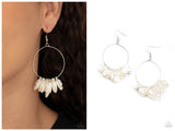 Sailboats and Seashells - White Earring