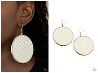 Wonderfully Woven - White Earring